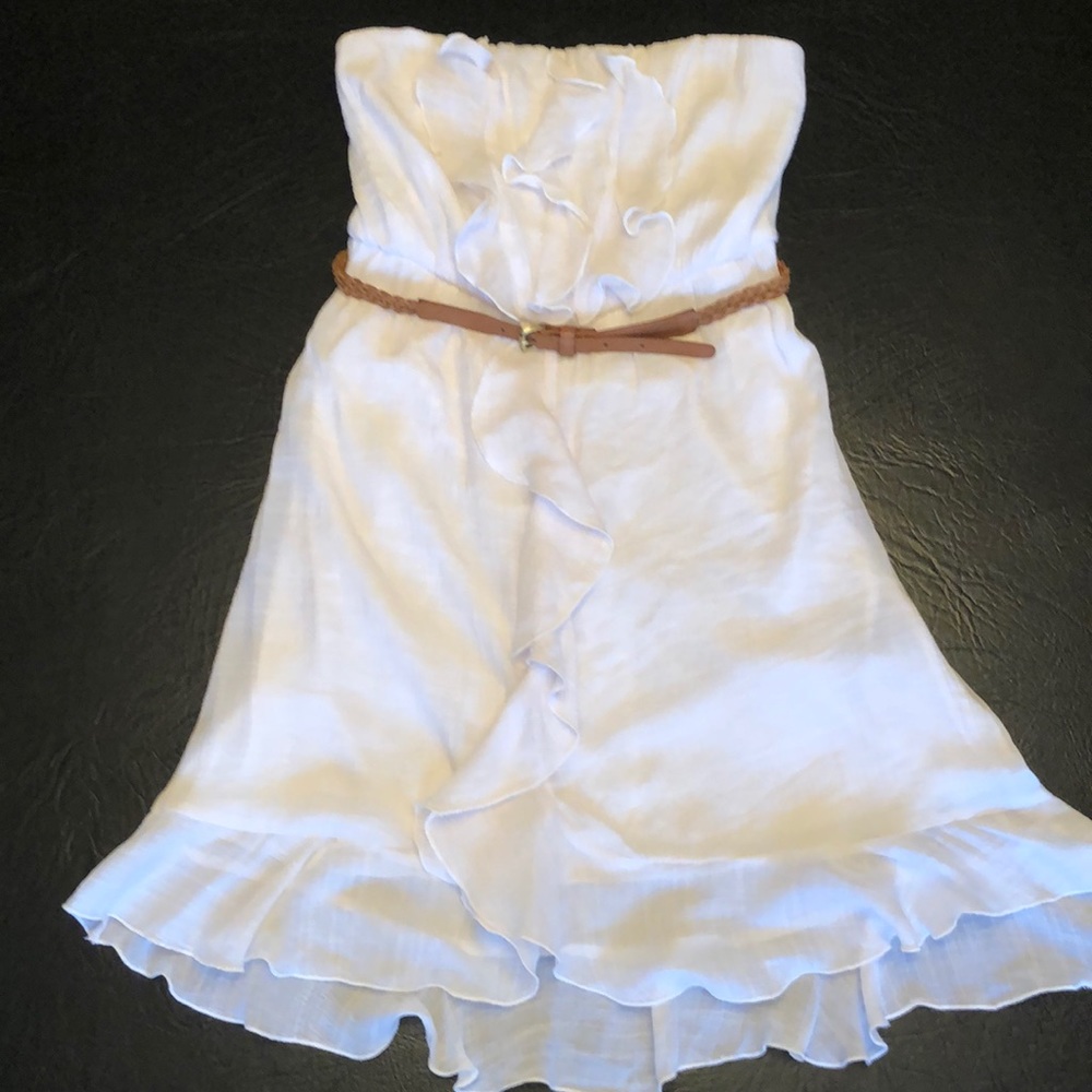 White Strapless Dress